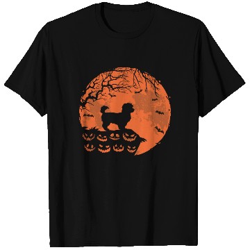 Discover MALTIPOO And Moon Halloween Funny Dog Lover Gift T Shirts