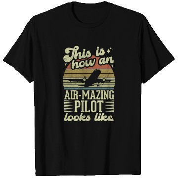 Discover Aircraft Pun Airmazing Pilot - Airline Pilot T Shirts