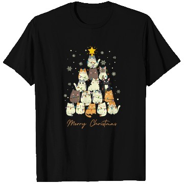 Discover Christmas Cats' Tree! T Shirts