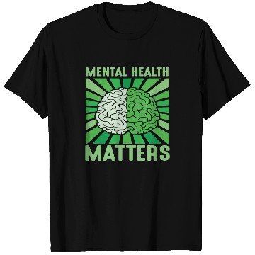 Discover Mental Health Matters Brain Awareness Vintage T Shirts