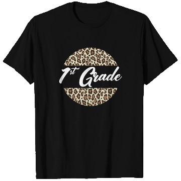 Discover 1st Grade Cheetah Print School Teacher Student T Shirts