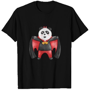 Discover Panda bear in vampire costume T Shirts