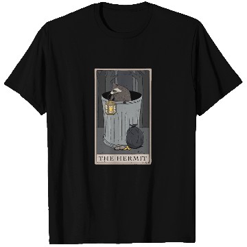 Discover raccoon Hermit Tarot Card T Shirts
