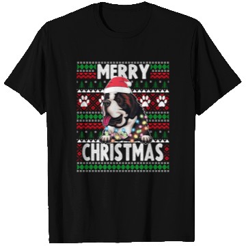 Discover Saint Bernard Christmas Lights Dog Lovers Xmas Paj T Shirts