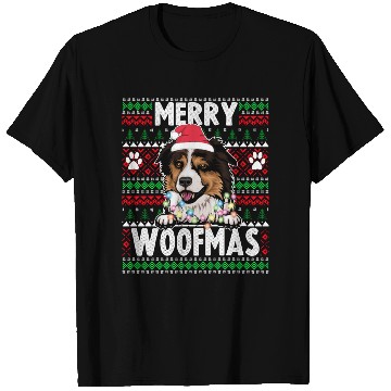 Discover Border Miniature Shepherd Christmas Pajama T Shirts