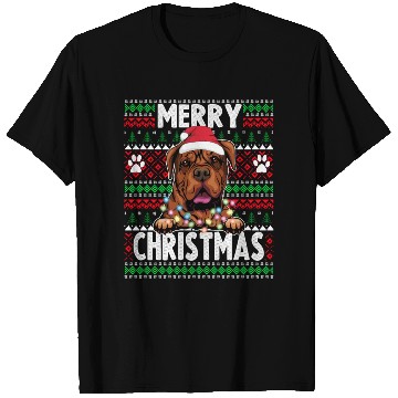 Discover Bordeaux Great Dane Christmas Lights Dog Lovers Xm T Shirts