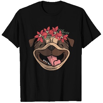 Discover Dog Pug Flower T Shirts