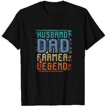 Discover Husband Dad Farmer Legend T Shirts