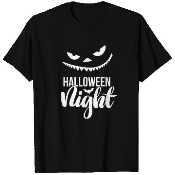 Discover Halloween Night Evil Smile (white) T Shirts