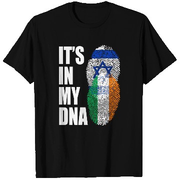 Discover Israel And Irish Mix Heritage DNA Flag T Shirts