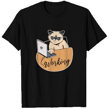 Discover Working Cat Busy Cat Owner Professional Worker T Shirts