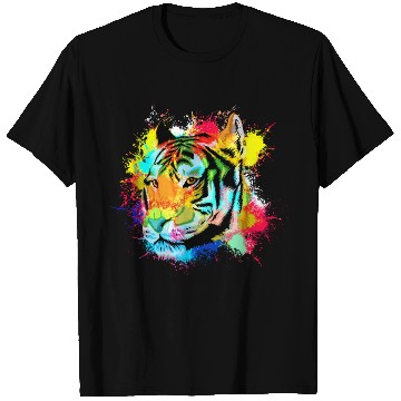 Discover Colorful Tiger Abstract T Shirts