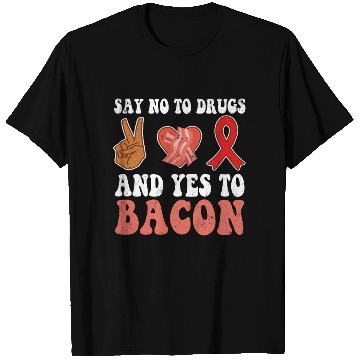 Discover Peace Ribbon Week Awareness Yes Bacon Wear Red T Shirts