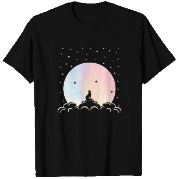 Discover Cat Lover Kitten Moon Pastel T Shirts