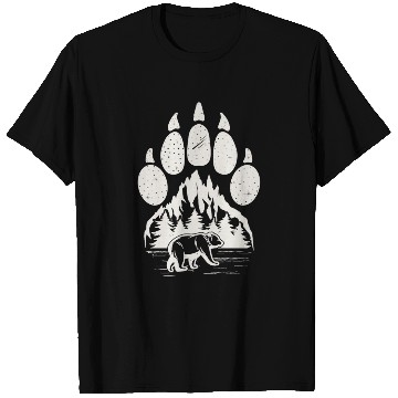 Discover Wildlife Bear Paw Nature Camping T Shirts