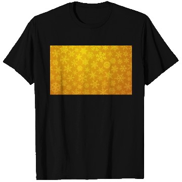 Discover Yellow Snowflakes Christmas Pattern T Shirts