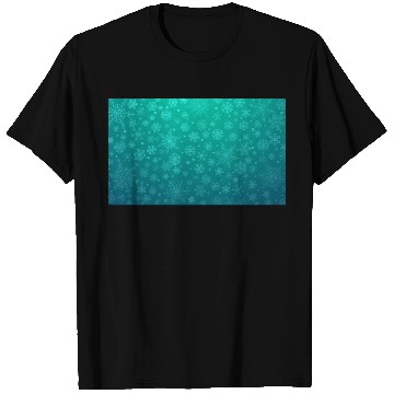 Discover Turquoise Snowflakes Aesthetic Pattern T Shirts