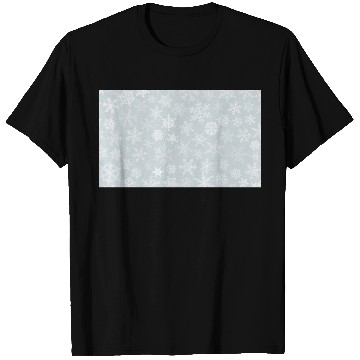 Discover Winter Snowflakes Pattern Grey White T Shirts