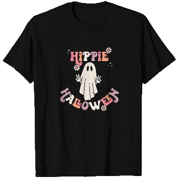 Discover Retro Hippie Halloween Cute Ghost T Shirts