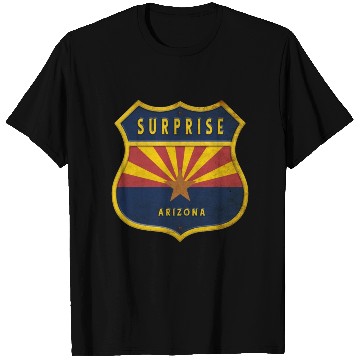 Discover Surprise Arizonna flag crest design T Shirts