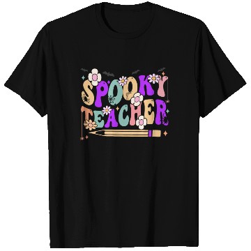 Discover Spooky Season Retro Spooky Teacher Halloween Funny T Shirts
