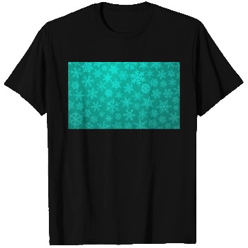 Discover Teal Snowflakes Christmas Pattern T Shirts