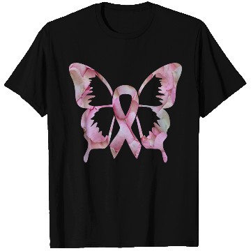 Discover Ribbon Butterfly flower Breast Cancer Awareness T Shirts