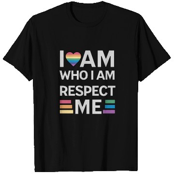 Discover i am who i am respect me rainbow unisex T Shirts