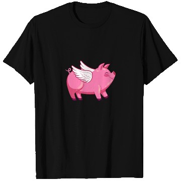 Discover Pig with Wings Kawaii T Shirts