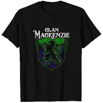 Discover Clan MacKenzie Scottish Tartan Rampant Lion Celtic T Shirts