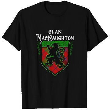 Discover Clan MacNaughton Scottish Tartan Rampant Lion Celt T Shirts
