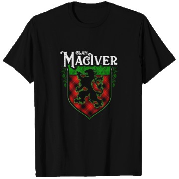 Discover Clan MacIver Scottish Tartan Rampant Lion Celtic T Shirts