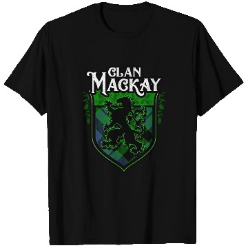 Discover Clan MacKay Scottish Tartan Rampant Lion Celtic T Shirts