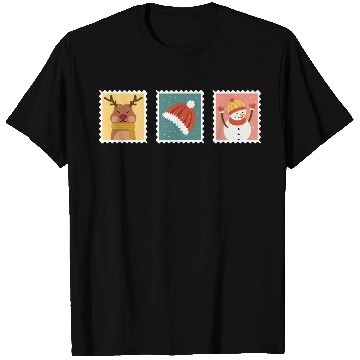 Discover Christmas Stamp Postal Worker Gift T Shirts