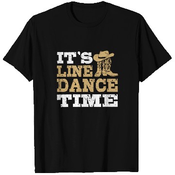 Discover It's Line Dance Time Western Line Dancing Lover T Shirts