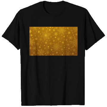 Discover Christmas Snowflakes Yellow Pattern T Shirts