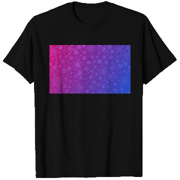 Discover Pink Blue Snowflakes Aesthetic Pattern T Shirts