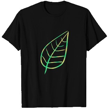 Discover leaf icon nature green T Shirts