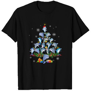 Discover Cute Dolphin Christmas Tree Pet Dolphin Lover T Shirts