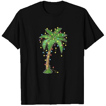 Discover Christmas Lights Palm Tree Beach Funny Tropical T Shirts
