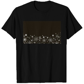 Discover Elegant Black Silver Snowflakes T Shirts