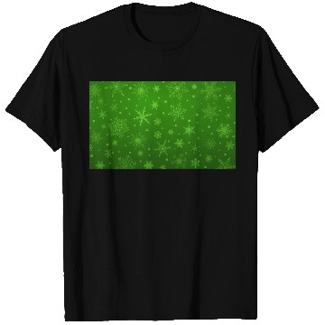 Discover Abstract Green Snowflakes Pattern T Shirts