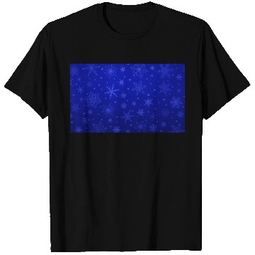 Discover Blue Snowflakes Christmas Pattern T Shirts