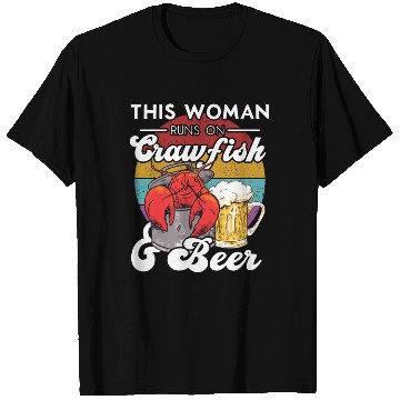 Discover This Woman Runs on Crawfish and Beer, Cajun & T Shirts