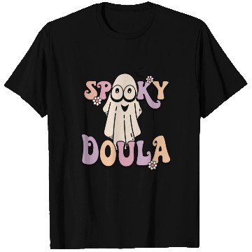 Discover Cute Spooky Doula Halloween Retro T Shirts