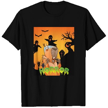 Discover In Front Of Zombies To Save My Capybara Halloween T Shirts