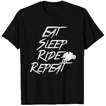 Discover Motorcycle Eat Sleep Ride Repeat Graphic T Shirts
