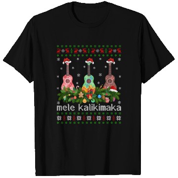 Discover Mele Kalikimaka Ukulele Guitar Gift Ugly Ukulele T Shirts