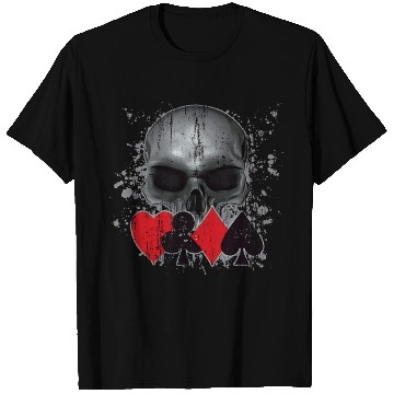 Discover Heavy Metal Punk Poker Skull T Shirts