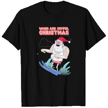 Discover christmas and santa claus having summer fun T Shirts